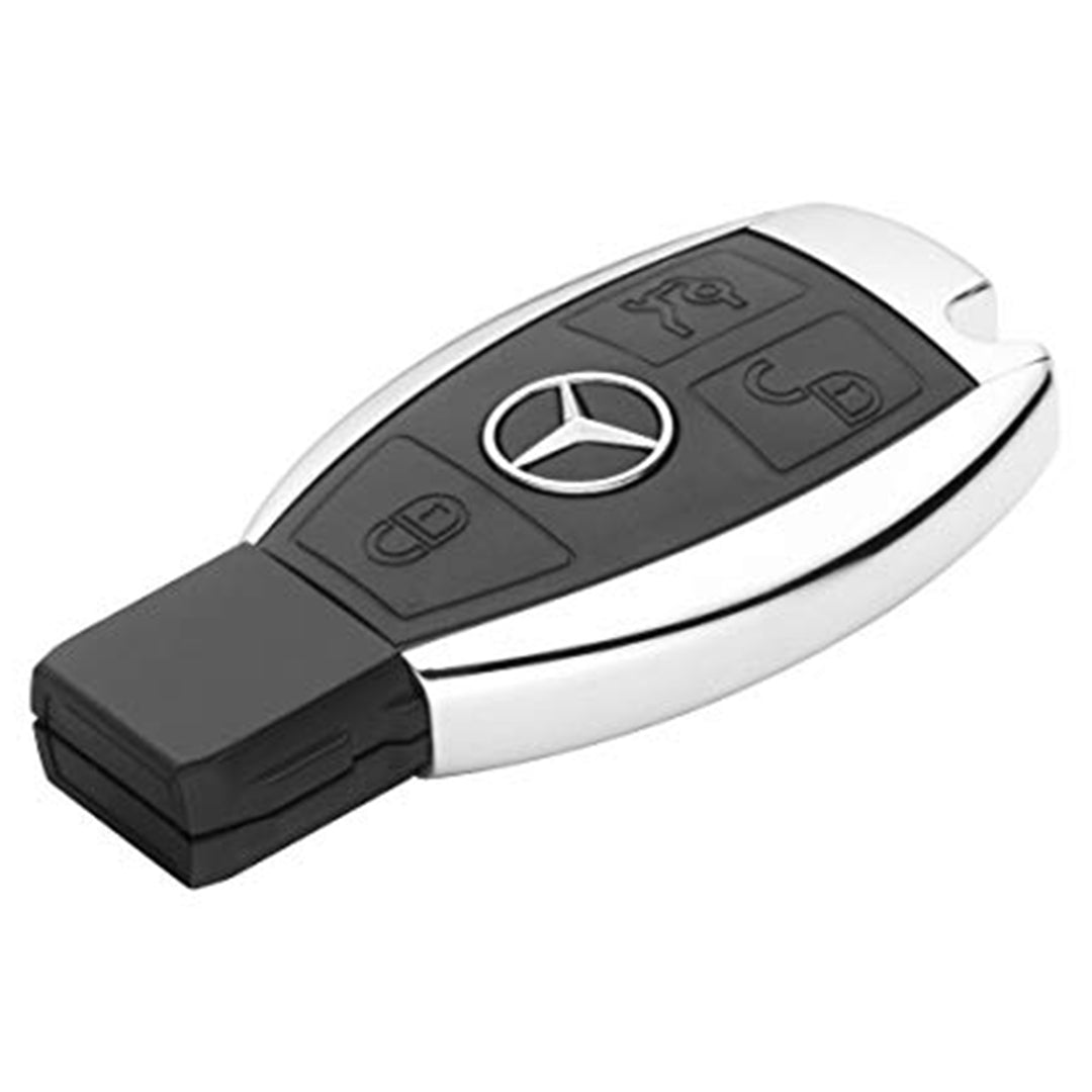 Genuine Replacement Mercedes 3 Button Chrome Key Fob