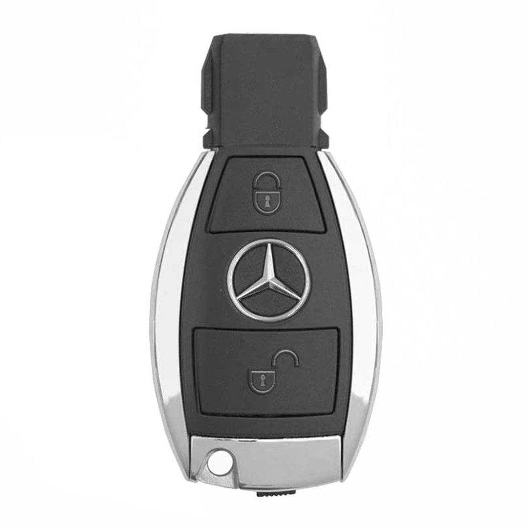 Genuine Replacement Chrome Mercedes 2 Button Key Fob